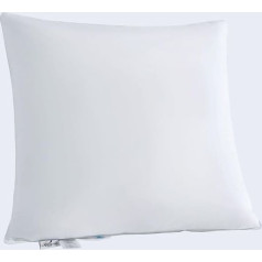 Homyrium Pūkinė pagalvė 80 x 80 cm Plunksninė pagalvė 80 x 80 cm Pūkinė pagalvė 1600 g Plunksninė pagalvė su pūkais Miegamoji pagalvė su plunksnų užpildu 100 % medvilninis užvalkalas Pakuotė 1 vnt.