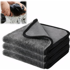 3 x Magic Wipe Badezimmer-Trockentuch, 40 x 60 cm, Auto-Trockentuch, extra groß, Mikrofaser-Reinigungstücher zum Entfernen von Wasser in Dusche und Bad, verabschieden Sie sich von Streifen,