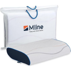 Pagalvė You Blue M Pagalvė, skirta miegantiems ant nugaros ir šoninio miego, kai pečių plotis 45-50 cm - atminties putos - optimali ventiliacija - vidutinis atramos poreikis - 55 x 35 x 10 cm