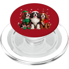 Anglų springerspanielis Weihnachtshunde Weihnachtshunde Weihnachtsmann PopSockets PopGrip für MagSafe