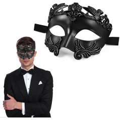 Venecijietiška kaukė Vyriškos kaukės Kostiumas Maskarado kaukė Helovino kaukė Maskarado kaukė Vyrai Helovinui Maskarado drabužiai Persirengimo aksesuarai