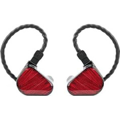 Fanmusic TRUTHEAR x Crinacle ZeroRed Dual Dynamic Driver ausinės į ausis 0 78 2 kontaktų kabelis vieno dydžio raudonos spalvos