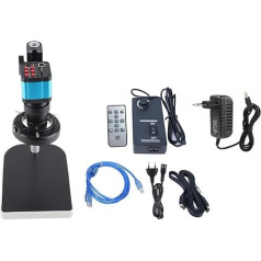 Mikroskopo kamera, 14MP CMOS HDMI HD LED skaitmeninės pramoninės kameros rinkinys, USB 2.0, 1920 x 1080, didelės raiškos vaizdo įrašymo įrenginys, 64GB TF kortelė, OSD, nuotolinio valdymo pultas, skirtas formoms