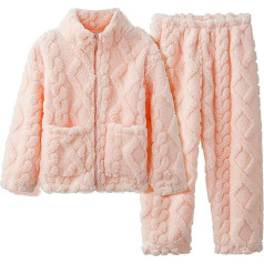 Berniukų pižamos Žiemos pižamų rinkinys Fleece mergaičių dviejų dalių pūkuota pižama Miegmaišiai Šilti miego drabužiai Šiltas chalatas