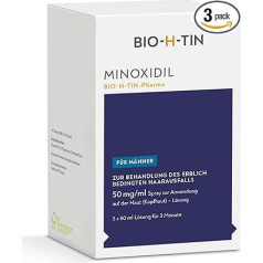 Bio-H-Tin Bio H-TIN Minoksidilio purškalas vyrams, 3 x 60 ml tirpalo