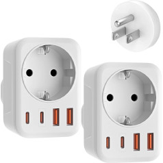 2 pakuotės JAV adapterio lizdas, 