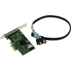 KALEA-INFORMATIQUE PCI Express PCIe 2.0 4X 4 prievadų valdiklio kortelė SATA 3 6G kietiesiems diskams su MARVELL 88SE9230 mikroschemų rinkiniu - RAID 0 1 10 JBOD aukšto ir žemo profilio