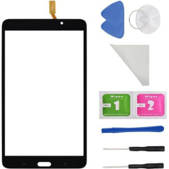 Juodas jutiklinis ekranas, skirtas Samsung Galaxy Tab 4 SM-T230 T230NU 7 colių planšetiniam kompiuteriui su klijais ir įrankiais