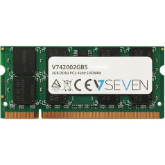 V7 V742002GBS Nešiojamasis kompiuteris DDR2 SO-DIMM atmintinė 2GB (533MHZ, CL5, PC2-4200, 200pin, 1,8 V)