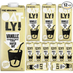 Oatly avižų gėrimas vanilinis avižų gėrimas 1000 ml x 12 vienetų [šviežumo garantija] + pufai