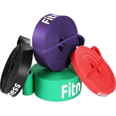 Fitneso juostos [4 rinkinys], 100% natūralaus latekso fitneso juosta, pasipriešinimo juostos su 4 lygiais, 