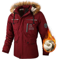 SRZYMJ Vyriškas žieminis paltas ilgas storas vilnonis pamušalas Žieminis paltas Parka Lengva pereinamoji striukė Laisvalaikio striukė Lengva lauko striukė Funkcinė striukė 3 in 1 Softshell striukė Prakaito striukė