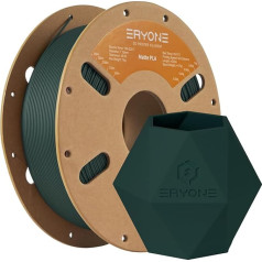 ERYONE 3D spausdintuvo matinė gija, PLA, 1 kg, 1 ritė, 1,75 mm +/-0,03 mm, matinė, juoda, miško žalia