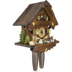 Juodojo miško rūmų laikrodis su kukaite Mountain Meadows Chalet 8 dienų mechanizmas - Aukštis 34 cm