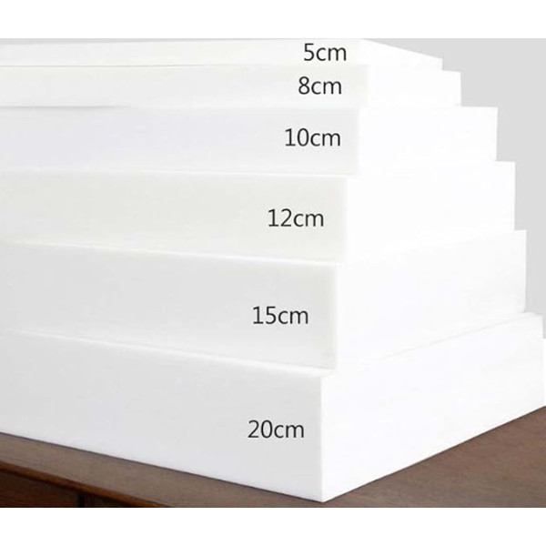 Polsterschaumplatte mit hoher Dichte, 200 x 50 x 10 cm, Sofakissen, Ersatzteil, zuschneidbar, Schaumstoffpolsterung für Wohnaccessoires