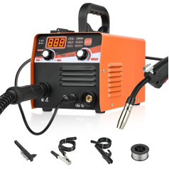Vothen MIG suvirinimo aparatas 120 A, suvirinimo aparato rinkinys pradedantiesiems, 3 in 1 IGBT interverio suvirinimo aparatas su elektrodų suvirinimo funkcija, su 0,8 mm suvirinimo viela, suvirinimo įrankiais ir