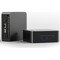 Mini kompiuteris N100 12th Alder Lake n100 (4C/4T, 3,4 GHz) 8GB DDR4 RAM 256GB 2242 SATA SSD Win11Pro/ WIFI5/ Bluetooth 5.2/ RJ45 LAN/USB*4 / HDMI*2/ 4K@60Hz nepriklausomas ekranas su dviem ekranais