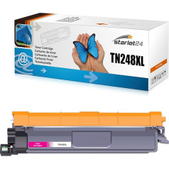 Starlet24 1 x TN248XL Toneris Magenta Suderinamas su Brother TN-248XL TN248 XL Mganeta TN248 M Toneris Brother MFC-L3760CDW DCP-L3560CDWE DCP-L3740CDW DCP-L3520CDW MFC-L8390CDW MFC-L3740CDWE