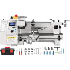 ZHELLY mini metalo tekinimo staklės (210 x 350 mm) 650 W su kintamu greičiu, skirtos metalo apdirbimui 