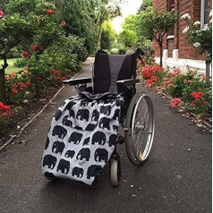 XL Fleece Lined Wheelchair Heat Blanket for Large and Oversized Wheelchair Users - 100% Waterproof Rain Cover for Manual and Electric Wheelchairs, Easy Fit Wheelchair Blanket