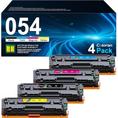 Coloran 054 054H tonerio kasetė, suderinama su Canon 054H toneriu Canon i-Sensys LBP623cdw toneriui MF641Cw MF643Cdw MF645Cx MF642Cdw MF644Cdw LBP620C LBP621Cw (4 vnt.)
