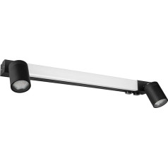 Trio Leuchten Enrico 281470332 LED vonios kambario sieninis šviestuvas Metalinis juodas matinis 6,5 W LED Excl. 2x GU10 Šviesos spalva reguliuojama