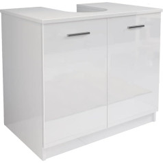 Mama Store Base Copricolonna Sottolavabo ERA113BILU in KIT Baldai apatiniam trikotažui, 2 durų komplektas, baltos spalvos, blizgus lakas, medžio medžiaga, didelis