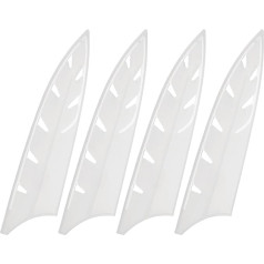 sourcing map Messerabdeckungshülsen, 22,1 x 5,1 cm, PP-Messer, Kantenschutz, Klingenschutz, Universal-Messerscheide für Zuhause, Küche, Weiß, 4 Stück