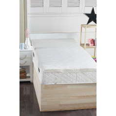 ABAKUHAUS Matracas Topper Atminties putų čiužinys Topper Nuimamas čiužinio padas Apsauga dygsniuotas dalių išorinis užvalkalas Comfort Full Body Support 90 x 200 cm