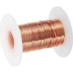 PATIKIL 99,9 % minkšto vario viela, 20 gauge/0,8 mm skersmens, 10 m/32,8 pėdų ilgio gryno vario vielos ritė, skirta papuošalų gamybai, karoliukų vėrimui, sodo augalams