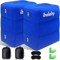 iBeleby® Aeroplane Footrest, pripučiama kelioninė pagalvė vaikams miegoti, reguliuojamo aukščio kojos atraminė pagalvė biure ir namuose, kelioninė lovos dėžė mažamečiams vaikams, nešiojami kelionių priedai ilgam