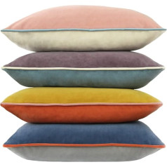 COFEDE Velvet Cushion Covers 20x20 colių rinkinys iš 4 dekoratyvinių kvadratinių mesti pagalvių užvalkalų sofos miegamojo sofos 20x20 colių