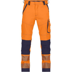 DASSY® Aruba elastinės Hi-Vis kelnės su kišenėmis ant kelių - Maat 58 - Neoninė oranžinė/tamsiai mėlyna, Neoninė oranžinė/tamsiai mėlyna