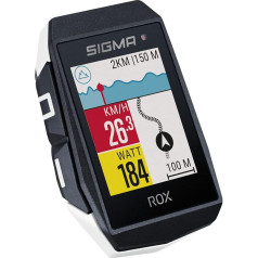 SIGMA ROX 11.1 EVO White | Belaidis dviračių kompiuteris GPS ir navigacija, įskaitant GPS laikiklį | Lauko GPS navigacija su išmaniosiomis funkcijomis