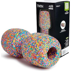 BLACKROLL® TWIN Fascia Roller (30 cm x 13 cm), masažinis volelis su išpjova stuburui, fitneso volelis, skirtas taškiniam savimasažui ir regeneracijai, vidutinio kietumo, pagamintas Vokietijoje