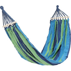 BESPORTBLE Swing Sleeping Bed Camping Hammock Hanging Sleeping Bed Rainbow Canvas Hammock Blue Wood