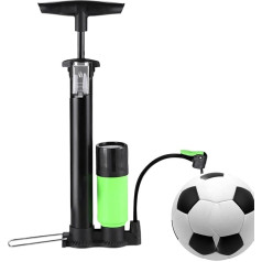 Dviračių pompa, padangų pompa, nešiojamoji oro pompa, rankinė dviračių pompa, aukšto slėgio, 160 Psi grindų pompa su slėgio matuokliu, didelio atsparumo legiruotam plienui, 42 cm, skirta S dviračiams