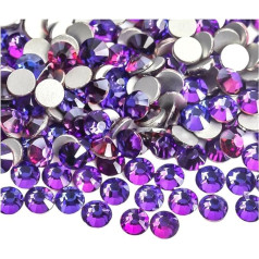 JCUIyon Nail Art Strasssteine SS3 ~ SS34 Kristallnägel ne HotFix dekoracijos (violetinė, 4 mm)