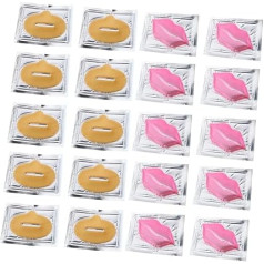 FRCOLOR Šveičiamoji lūpų kaukė Lip Sleeping Pad Chubby Lips Mask Lip Gel Pads Moisturises Lips Moisturises Gel Lip Tool Collagen Material Care Pack of 20