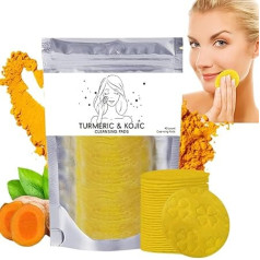 Kurkuma-Kojisäure-Pads, Kurkuma-Kojisäure-Reinigungspads, Kurkuma-Reinigungspads, Peeling-Reinigungspads, Kurkuma-Peeling-Schaum-Pads, Gesichtsreinigungspads, Peeling-Pad für Flecken, 40 Stück
