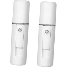 Beatifufu Pack of 4 Spray Counters USB Face Steamer for Face Care Diffuser Skincare Hydration Mini Humidifier Women Face Steamer Beauty Care Plastic White