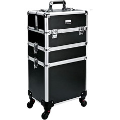 MCLIUJIA Küchenwagen Professioneller Make-up-Koffer, Reise-Schönheitstrolley, Großer Kosmetiktrolley Für Friseure, Abschließbarer Roll-Make-up-Koffer Aufbewahrungswagen Mit Rädern