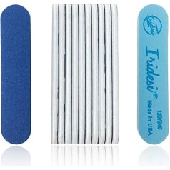 Mini mėlynos spalvos salono pagalvėlių lentos nagų dildės 120/240 (12 vnt.)
