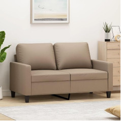 Mengtu Dvivietė sofa Dvigulė sofa Sofa Lounge Sofa Relax Sofa Minkšta sofa Svečių sofa Loveseat Sofa svetainei Miegamasis Svečių kambarys Cappuccino Brown 120 cm dirbtinė oda
