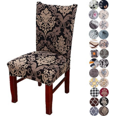 ‎Lalluxy Lalluxy Stretchy Parson Chair Slipcovers for Dining Room Chair Seat Covers Chair Protectors for Party Pet Protection Universal Fit Soft Polyester Set of 4 (Style 10)