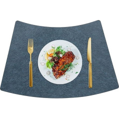 Amdxd PVC odiniai skalbiami kilimėliai, skalbiami Kalėdoms, vienspalviai, vienspalviai, tekstūra, skalbiami, apvalūs, mėlyni, geltoni, 30x50 cm