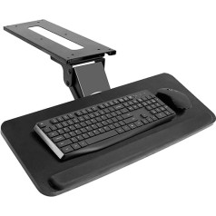 ‎Vivo VIVO reguliuojama kompiuterio klaviatūros ir pelės platforma Ergonomiškas stalinis stalčius su stalčiumi (MOUNT-KB03B)