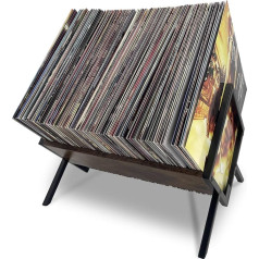 REGAL DISPLAY Vinilinių plokštelių saugykla 12 colių 70 vinilinių plokštelių, knygų ir vinilinių plokštelių albumų saugykla, plokštelių stovas