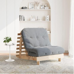 Tidyard Futon sofa-lova su čiužiniu 90 x 206 x 11 cm Pušies masyvo mediena