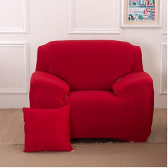 Sofos dangtelis 1 2 3 4 sėdimųjų vietų Slipcover Fotelis Lengvai ištempti elastingas audinys Sofa Couch Cover Protector Gryna spalva dydis 1 sėdimoji vieta: 90-140 cm (raudona)